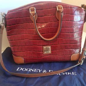 Red Dooney & Bourke Croc Embossed Leather Purse